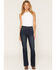 Image #1 - Rock & Roll Denim Women's Dark Wash High Rise Sculpted Trouser Stretch Denim Jeans, Dark Wash, hi-res