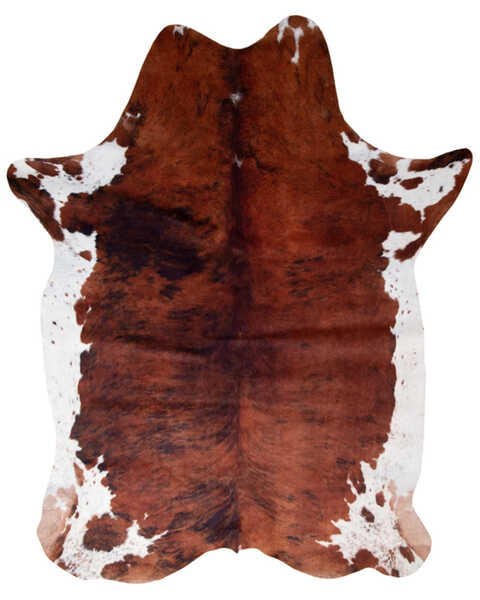 Image #1 - Carstens Home Brown & White Belly 5 x 6.5 Faux Cowhide Rug , Brown, hi-res