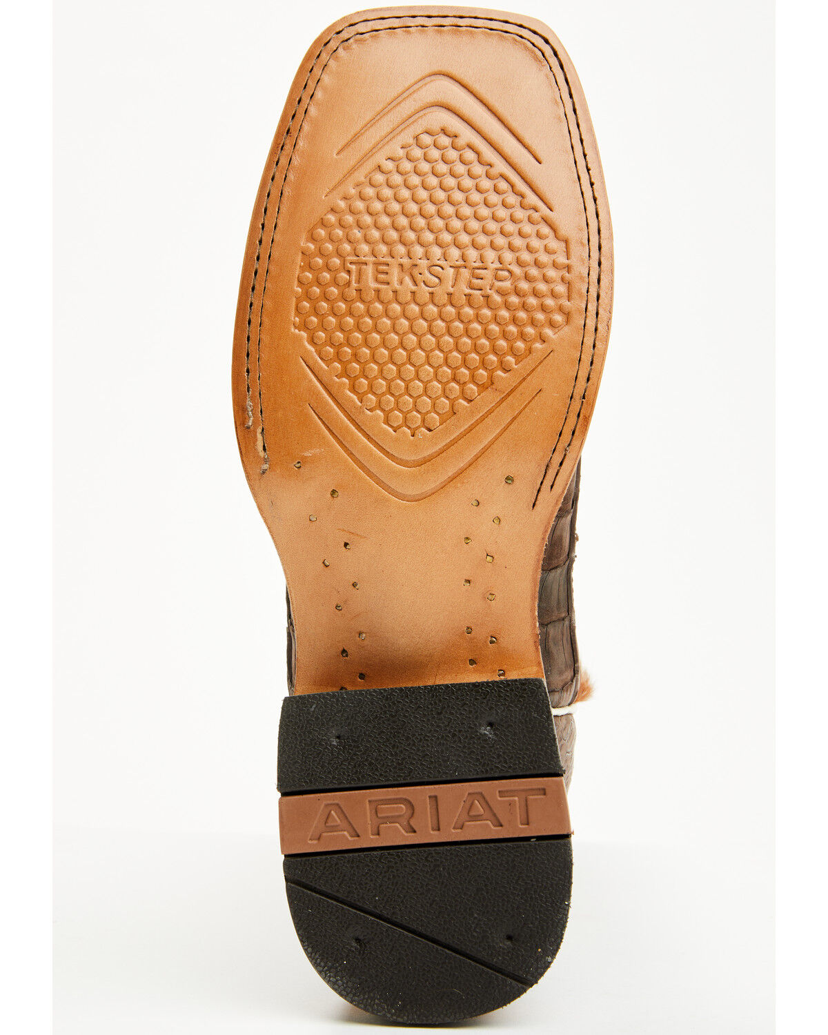 Image #7 - Ariat Women's Frontier Angelina Exotic Caiman Western Boots - Broad Square Toe, Brown, hi-res