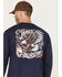 Image #4 - Cody James Men's FR Eagle Long Sleeve Graphic Work T-Shirt, Navy, hi-res