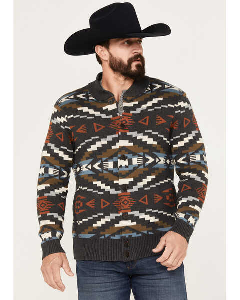Pendleton Men's Carico Cardigan Sweater, Charcoal, hi-res