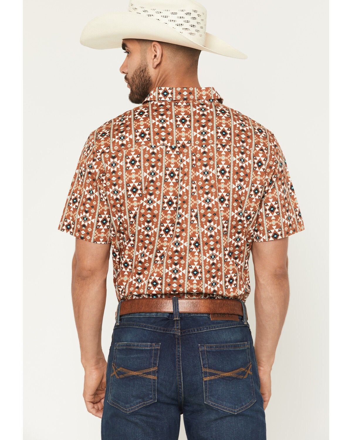 Image #4 - RANK 45&reg; Men's Thunderhead Southwestern Short Sleeve Button-Down Stretch Western Shirt, Multi, hi-res