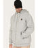 Image #2 - Hawx Men's Full Zip Quilted Water Repellent Hooded Jacket, Light Grey, hi-res