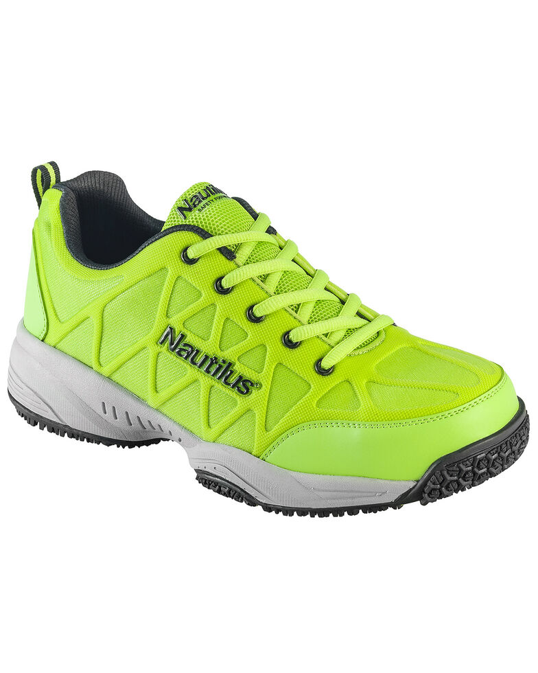 Nautilus Men's Neon Green Athletic Work Shoes - Composite Toe , Green, hi-res