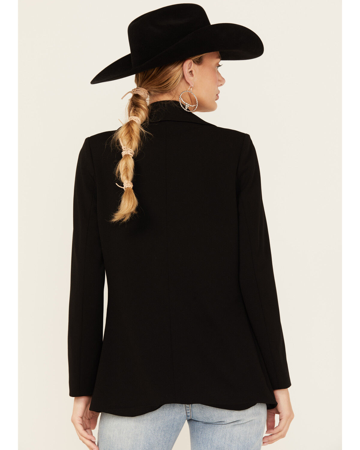Image #4 - Boom Boom Jeans Women's Crystal Embellished Blazer, Black, hi-res