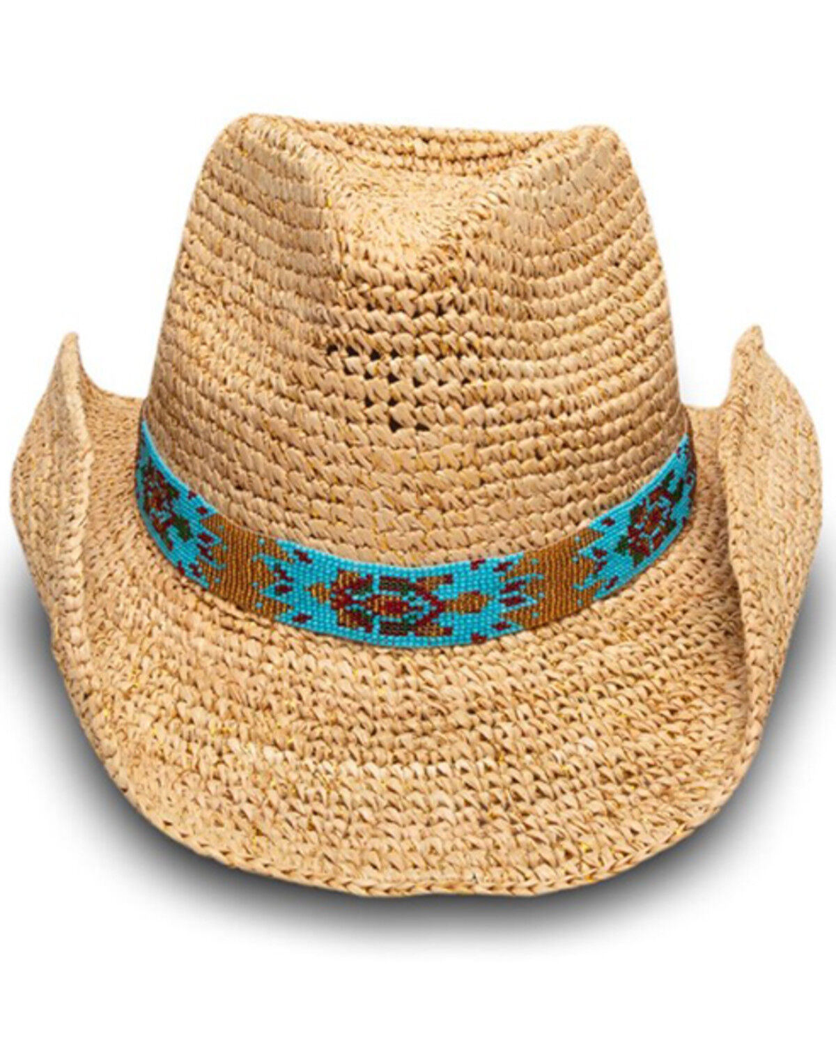 Image #2 - Nikki Beach Women's Mazatlan Straw Cowboy Hat, Natural, hi-res