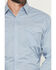 Image #3 - Ely Walker Men's Solid Long Sleeve Pearl Snap Western Shirt, Light Blue, hi-res