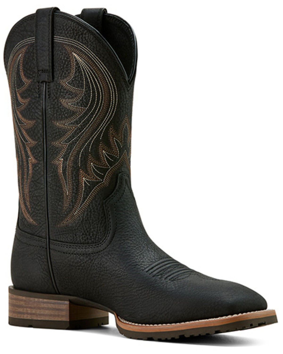 Image #1 - Ariat Men's Hybrid Rancher Western Boots - Broad Square Toe, Black, hi-res