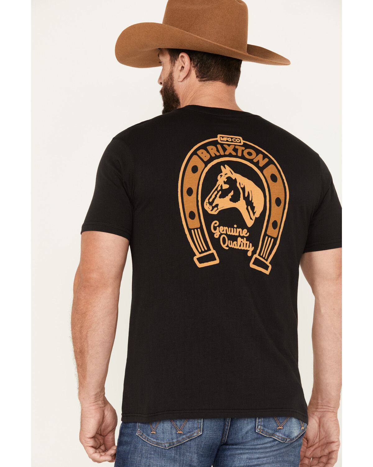 Image #4 - Brixton Men's Horseshoe Graphic Short Sleeve Tailored T-Shirt, Black, hi-res
