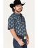 Image #2 - Cody James Men's Showcase Paisley Print Pearl Snap Western Shirt, Navy, hi-res