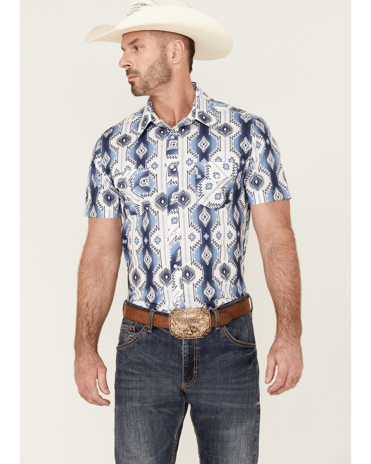 Short Sleeve Snap Western Shirt 