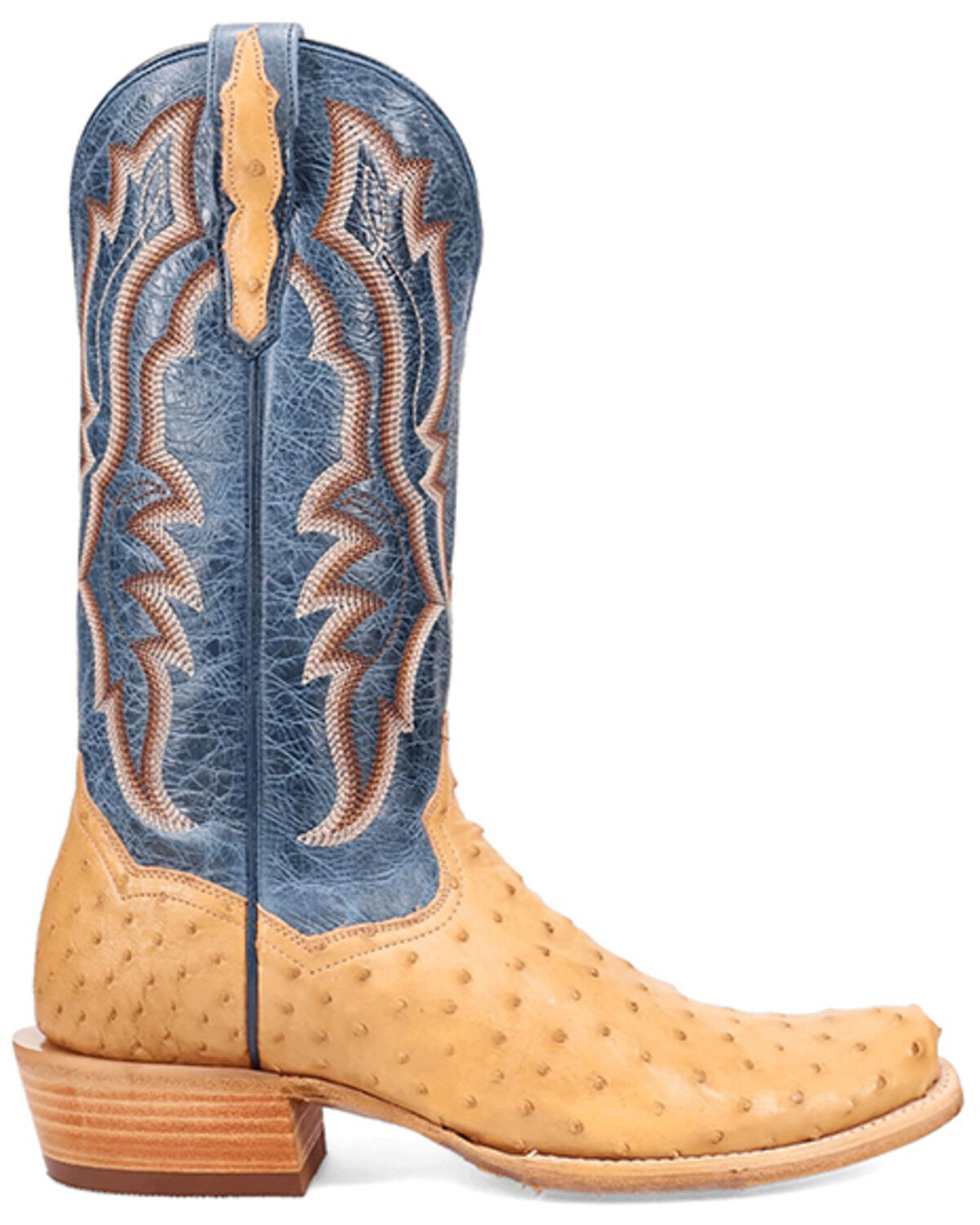 Image #2 - Dan Post Men's Brady Exotic Full-Quill Ostrich Tall Western Boots - Broad Square Toe, Tan, hi-res