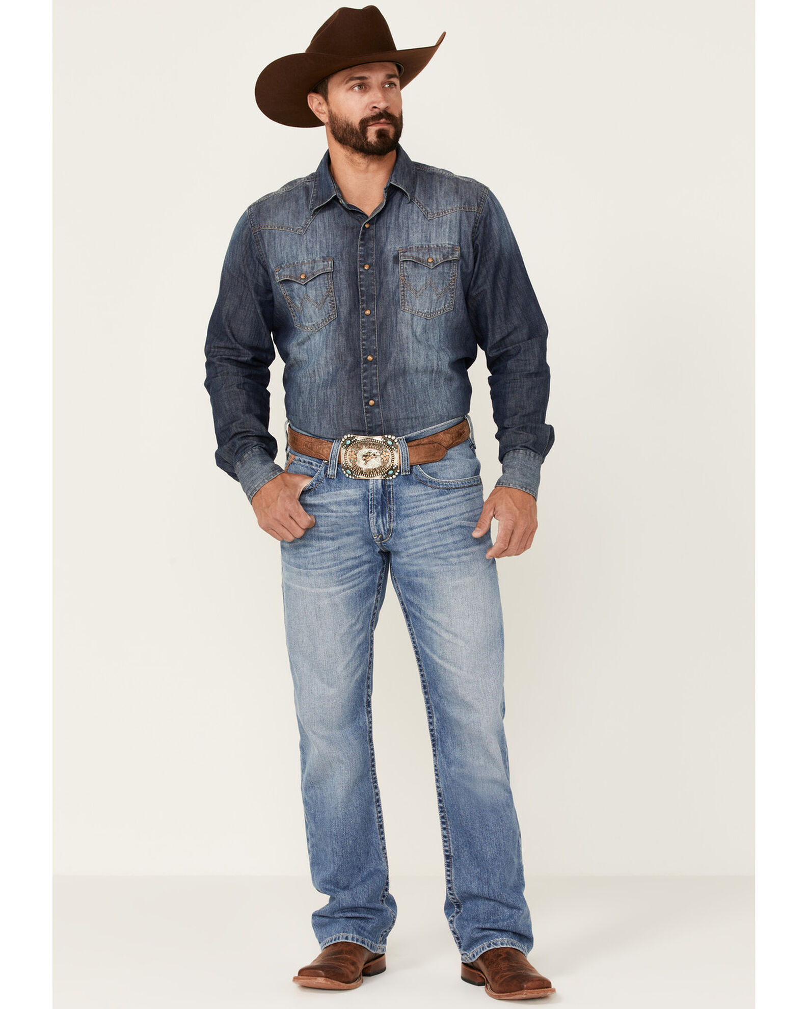 Ariat Men s M4 Dallas Goldfield Light Wash Relaxed Bootcut Jeans