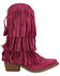 Image #2 - Dingo Little Girls' Wild Child Suede Fringe Western Boots - Snip Toe, Pink, hi-res