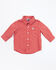 Image #1 - Cinch Infant Boys' Geo Print Long Sleeve Button-Down Western Shirt, Red, hi-res