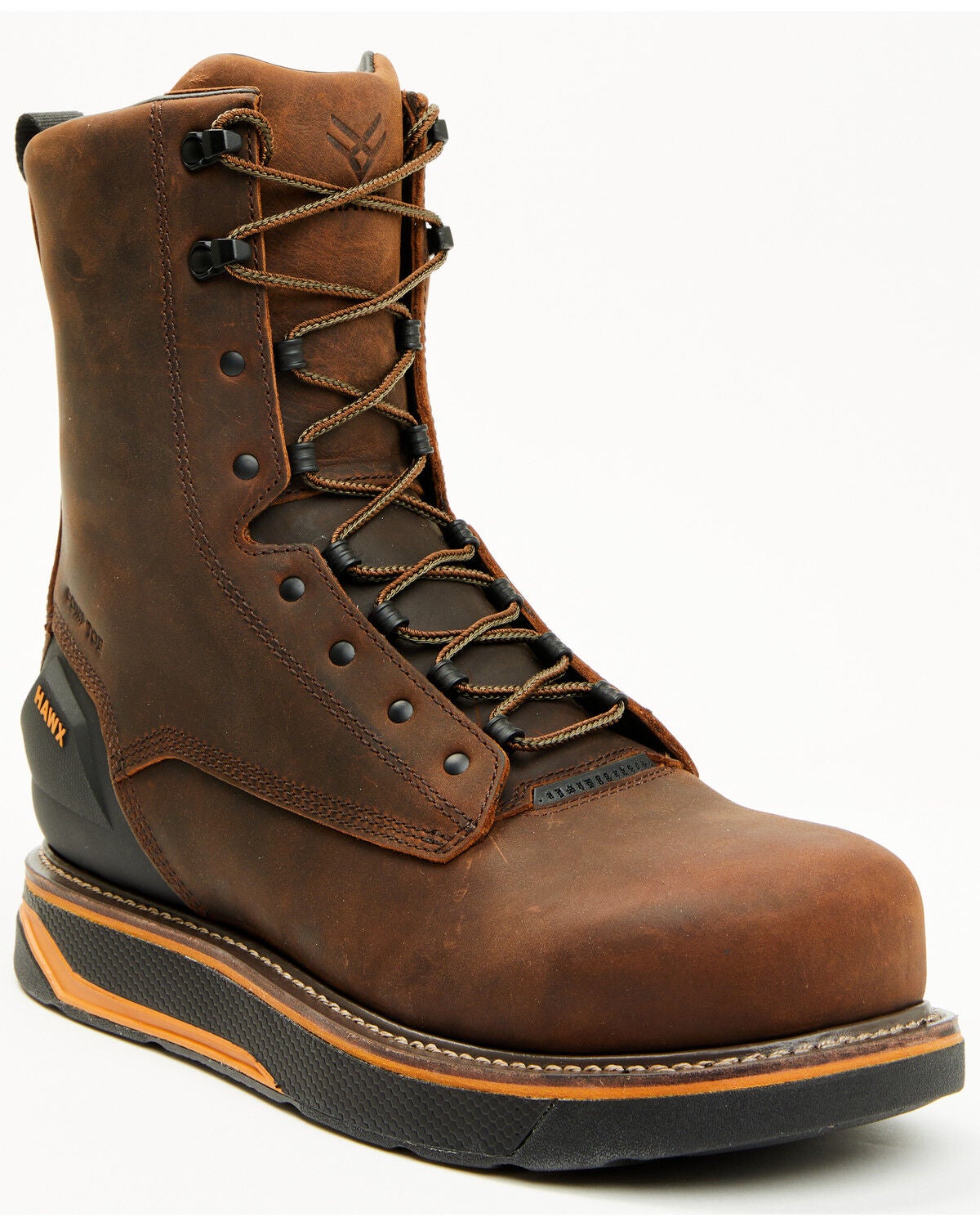 Hawx Men's 8" Airflow Heat Transfer System Paver Work Boots - Composite Toe, Dark Brown, hi-res