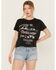 Image #1 - The Laundry Room Women's Rhinestone Coors Neon Light Short Sleeve Graphic Tee, Black, hi-res