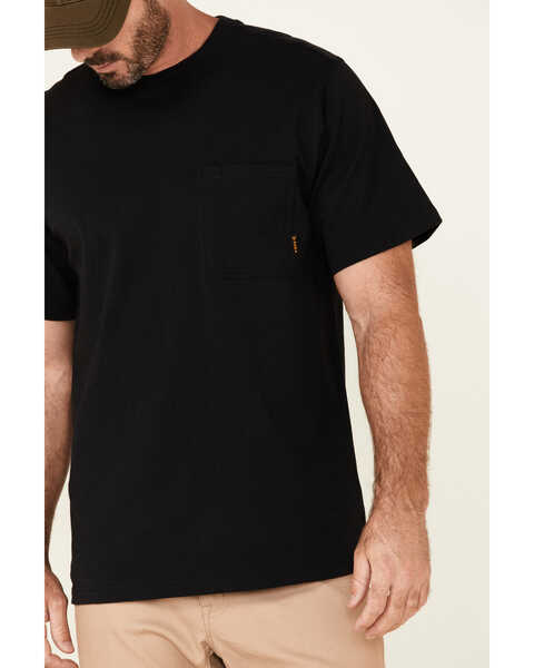 Image #3 - Hawx Men's Solid Forge Short Sleeve Work Pocket T-Shirt - Big, Black, hi-res