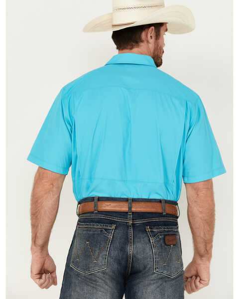 Image #4 - Ariat Men's VentTEK Outbound Solid Short Sleeve Performance Shirt - Big , Turquoise, hi-res