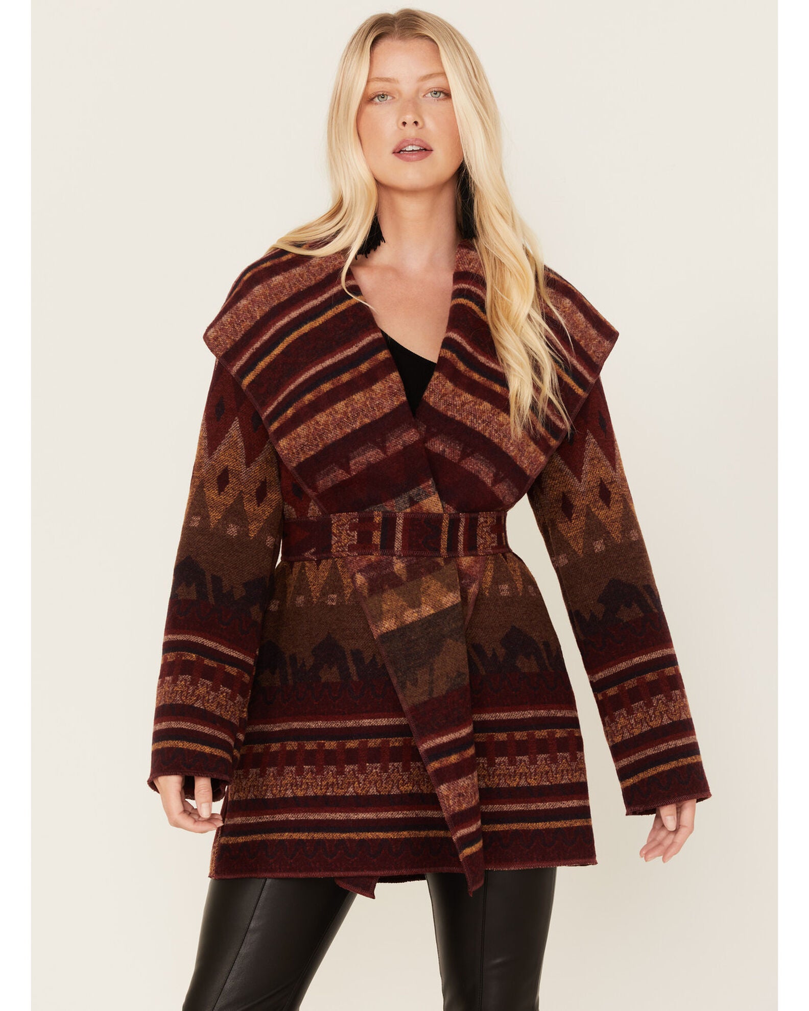Cripple Creek Women's Sunset Tie Front Hooded Wrap Jacket - Country  Outfitter