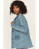 Image #2 - Wrangler Retro Women's Light Wash Button-Down Denim Blazer, Light Wash, hi-res
