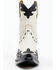 Image #4 - Planet Cowboy Women's Wingtip Leather Western Boot - Snip Toe, Cream/black, hi-res