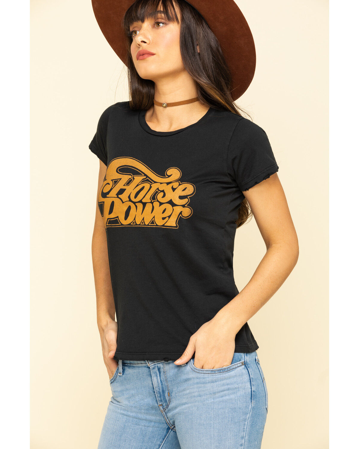Image #5 - Bandit Brand Women's Horsepower Graphic Short Sleeve Tee, Black, hi-res