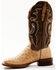 Image #3 - Dan Post Women's Exotic Full Quill Ostrich Western Boots - Broad Square Toe, Sand, hi-res