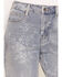 Image #2 - Cello Women's Light Wash High Rise Jacquard Rhinestone Embellished Wide Leg Stretch Denim Jeans, Light Wash, hi-res