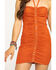 Free People Women's Hold On Mini Dress, Rust, hi-res