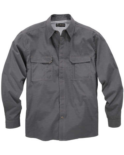 Dri Duck Men's Field Long Sleeve Work Shirt - Big & Tall , Black, hi-res