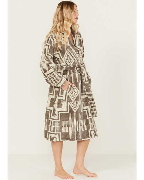 Image #3 - Pendleton Women's Print Robe, Grey, hi-res