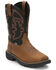 Justin Men's Stampede Rush Western Work Boots - Composite Toe, Brown, hi-res