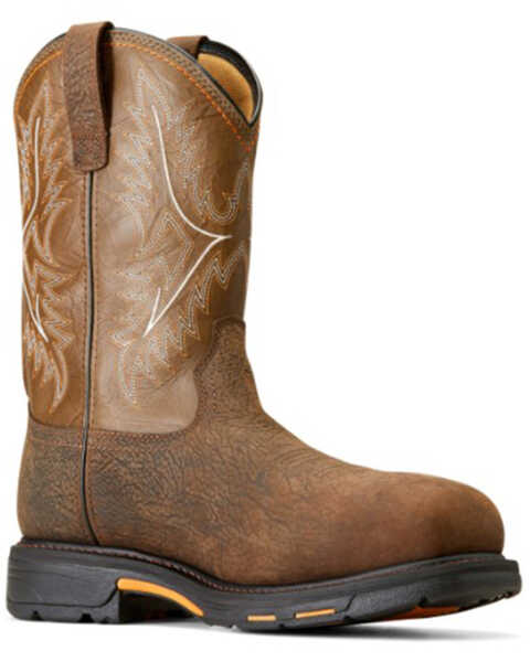 Ariat Men's WorkHog® Waterproof Work Boots - Composite Toe , Brown, hi-res
