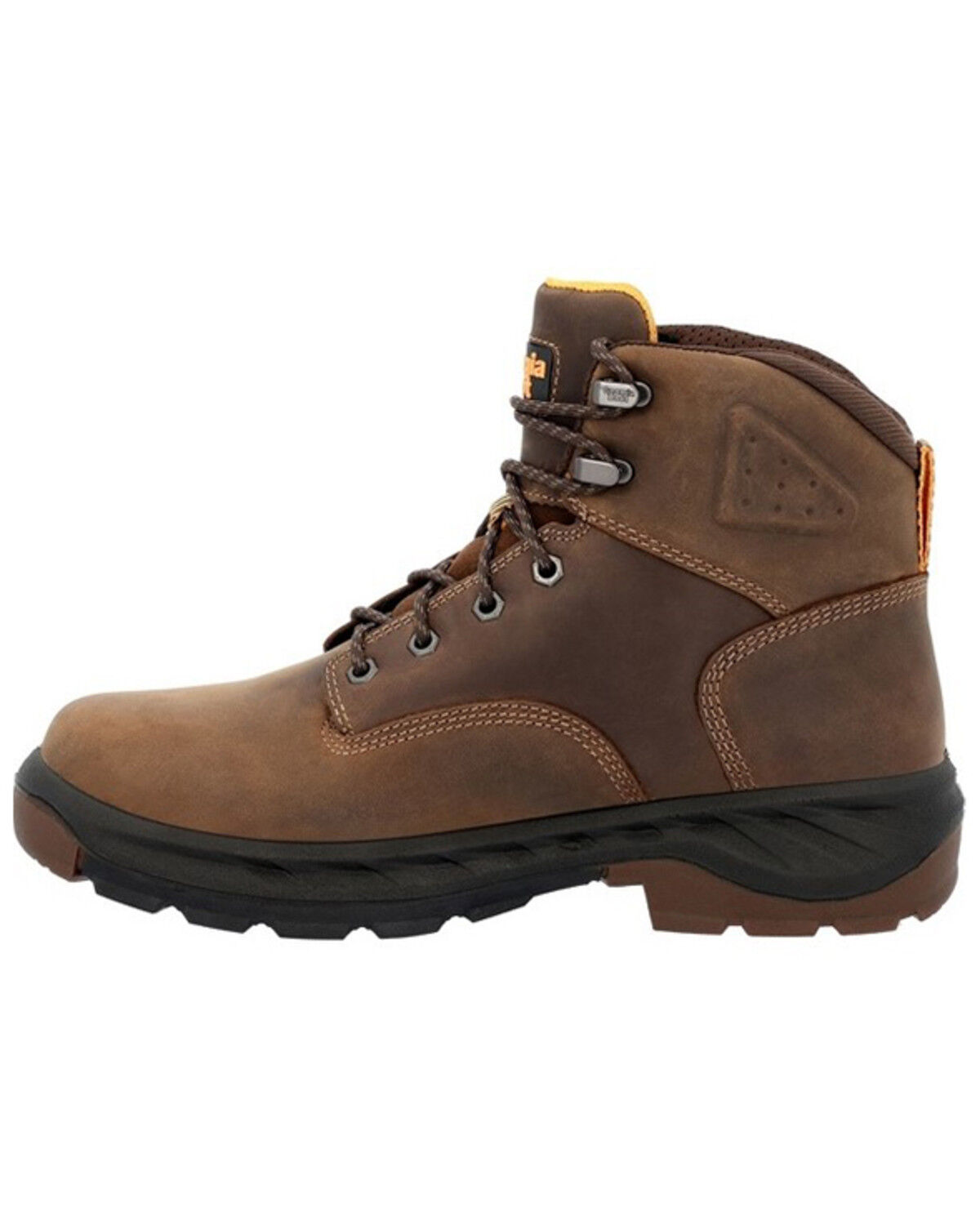 Image #3 - Georgia Boot Men's Lace-Up 6" Waterproof Work Boot - Alloy Toe, Brown, hi-res