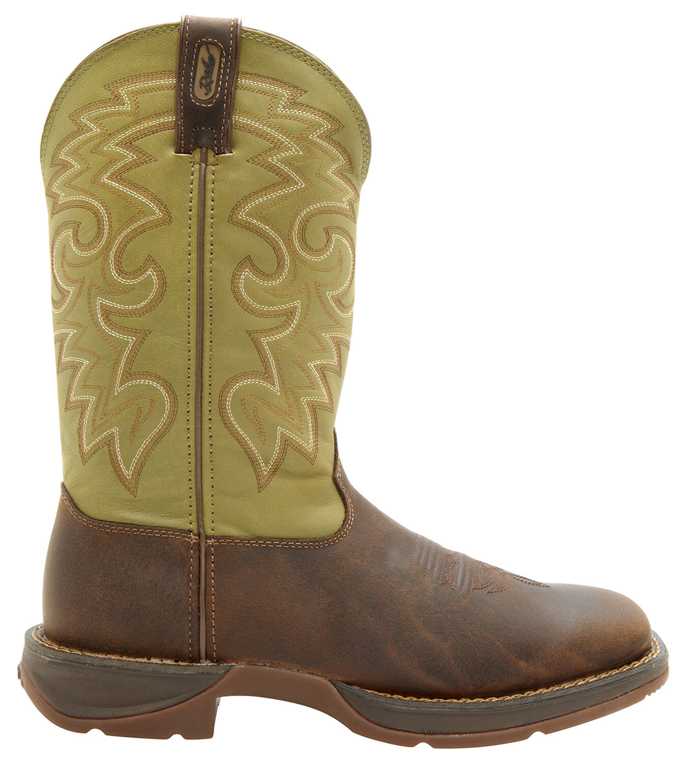 Image #9 - Durango Men's Rebel Western Performance Boots - Broad Square Toe, Coffee, hi-res