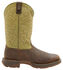 Image #9 - Durango Men's Rebel Western Performance Boots - Broad Square Toe, Coffee, hi-res