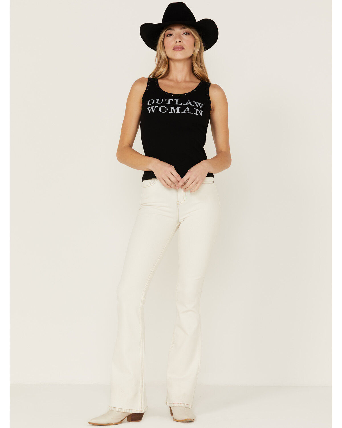 Image #1 - Idyllwind Women's Rebel Natural Wash Signature Back Pocket Mid Rise Flare Jeans, Natural, hi-res