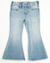 Image #3 - Shyanne Toddler Girls' Light Wash Lacey Bow Embroidered Flare Stretch Denim Jeans, Light Wash, hi-res