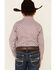 Wrangler 20X Boys' AC Red Geo Print Long Sleeve Snap Western Shirt , Burgundy, hi-res