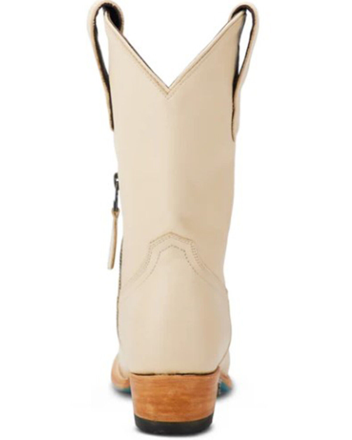 Image #5 - Lane Women's Plain Jane Midi Western Boots - Round Toe, Ivory, hi-res