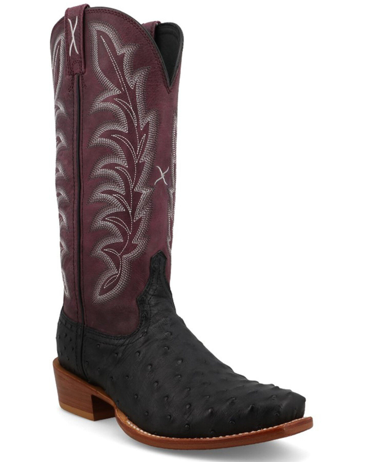 Image #1 - Twisted X Women's Reserve Exotic Full Quill Ostrich Western Boots - Square Toe, Black, hi-res