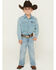 Image #1 - Wrangler Retro Little Boys' Light Wash Cloverdale Slim Bootcut Stretch Denim Jeans, Light Wash, hi-res