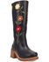 Image #1 - Dingo Women's Floral Bloom Fashion Boots - Round Toe, Black, hi-res