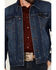 Image #3 - Wrangler Men's Medium Wash Flannel Lined Denim Jacket, Medium Wash, hi-res