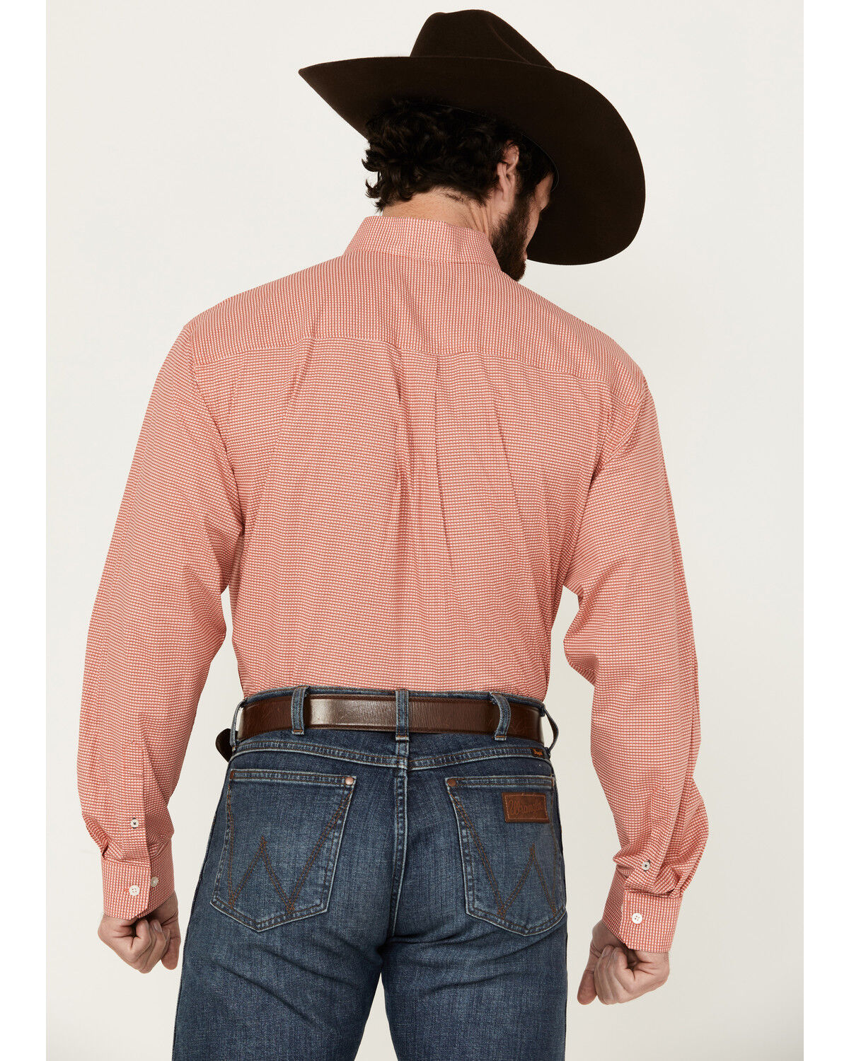 Image #4 - Cinch Men's Geo Print Long Sleeve Button-Down Stretch Western Shirt, Red, hi-res