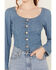 Image #3 - Levi's Women's Daryn Corset Long Sleeve Denim Shirt, Blue, hi-res