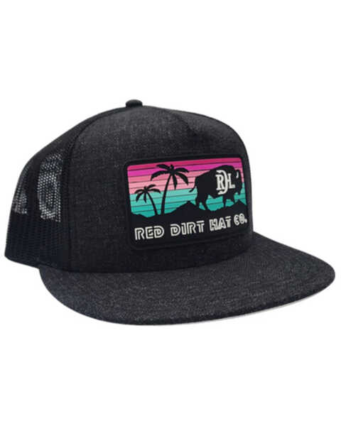 Red Dirt Hat Men's Miami Vice Logo Patch Ball Cap , Black, hi-res