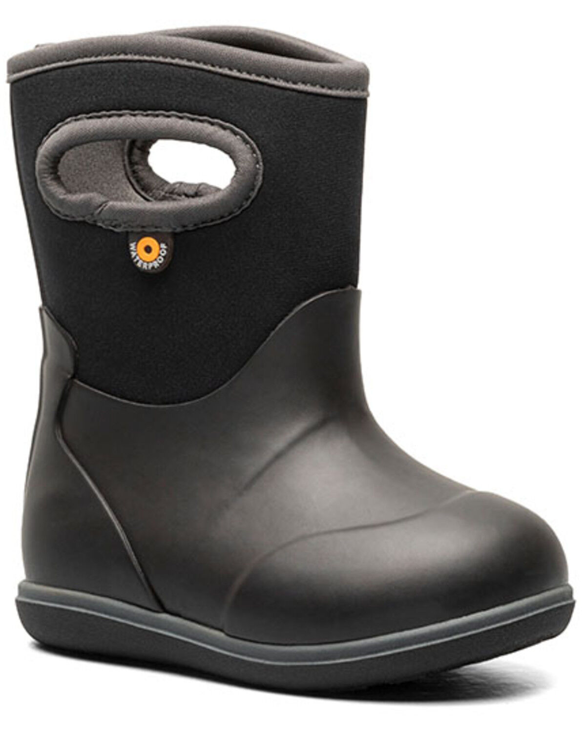 Image #1 - Bogs Toddler Boys' Baby Classic Solid Rainboots, Black, hi-res