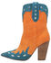 Image #3 - Dingo Women's Spicy Underlay Suede Leather Western Booties - Pointed Toe , Orange, hi-res